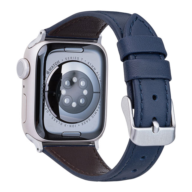 【Apple Watch バンド 49/45/44/42mm】”Originate” Genuine Leather Watchband (Navy) for Apple Watch Ultra2/SE(第2/1世代)/Series9/8/7/6/5/4/3/2/1サブ画像