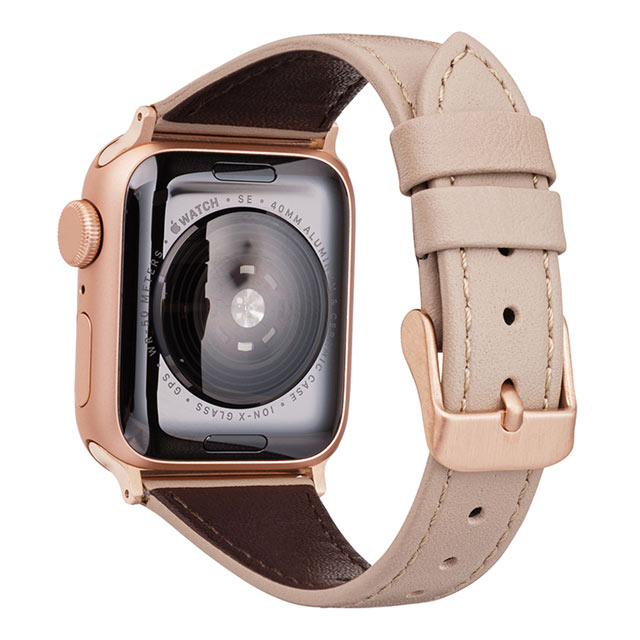 【Apple Watch バンド 49/45/44/42mm】”Originate” Genuine Leather Watchband (Greige) for Apple Watch Ultra2/SE(第2/1世代)/Series9/8/7/6/5/4/3/2/1サブ画像