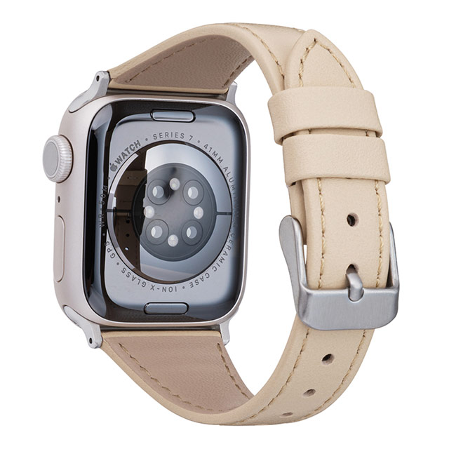 【Apple Watch バンド 41/40/38mm】”Originate” Genuine Leather Watchband (Ivory) for Apple Watch SE(第2/1世代)/Series9/8/7/6/5/4/3/2/1サブ画像