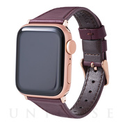 【Apple Watch バンド 45/44/42mm】”Originate” Genuine Leather Watchband (Burgundy) for Apple Watch SE/Series7/6/5/4/3/2/1