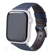 【Apple Watch バンド 41/40/38mm】”Originate” Genuine Leather Watchband (Navy) forApple Watch SE(第2/1世代)/Series8/7/6/5/4/3/2/1