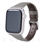 【Apple Watch バンド 41/40/38mm】”Originate” Genuine Leather Watchband (Ash Gray) for Apple Watch SE(第2/1世代)/Series8/7/6/5/4/3/2/1