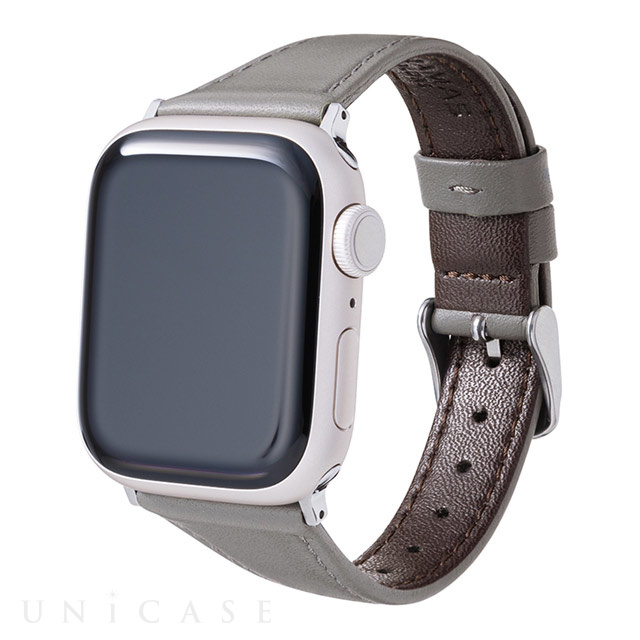 【Apple Watch バンド 41/40/38mm】”Originate” Genuine Leather Watchband (Ash Gray) for Apple Watch SE/Series7/6/5/4/3/2/1