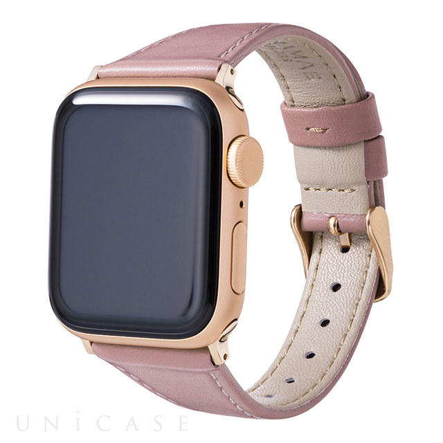 【Apple Watch バンド 41/40/38mm】”Originate” Genuine Leather Watchband (Rose Brown) for Apple Watch SE(第2/1世代)/Series9/8/7/6/5/4/3/2/1