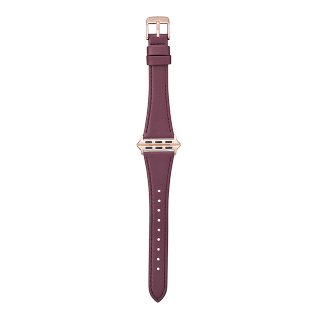 【Apple Watch バンド 41/40/38mm】”Originate” Genuine Leather Watchband (Burgundy) for Apple Watch SE(第2/1世代)/Series9/8/7/6/5/4/3/2/1サブ画像