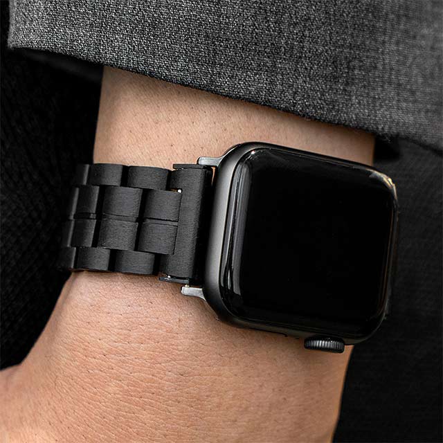 【Apple Watch バンド 45/44/42mm】天然木バンド (黒檀) for Apple Watch SE(第2/1世代)/Series9/8/7/6/5/4/3/2/1サブ画像
