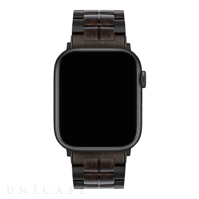 【Apple Watch バンド 45/44/42mm】天然木バンド (黒檀) for Apple Watch SE(第2/1世代)/Series9/8/7/6/5/4/3/2/1
