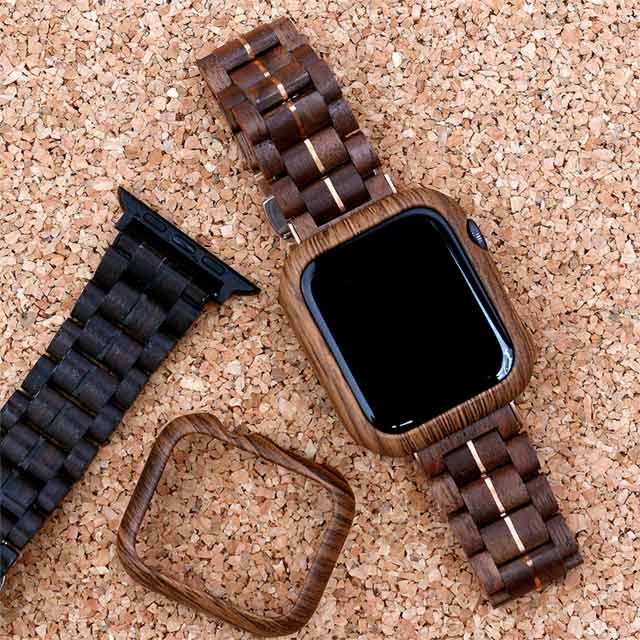 【Apple Watch ケース 41mm】ハードケース (ウォルナット調パターン) for Apple Watch Series7