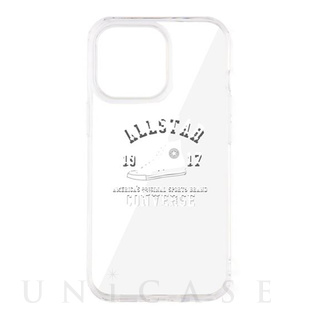 【iPhone13 Pro ケース】College Logo Hybrid Clear Back Case (WHITE)