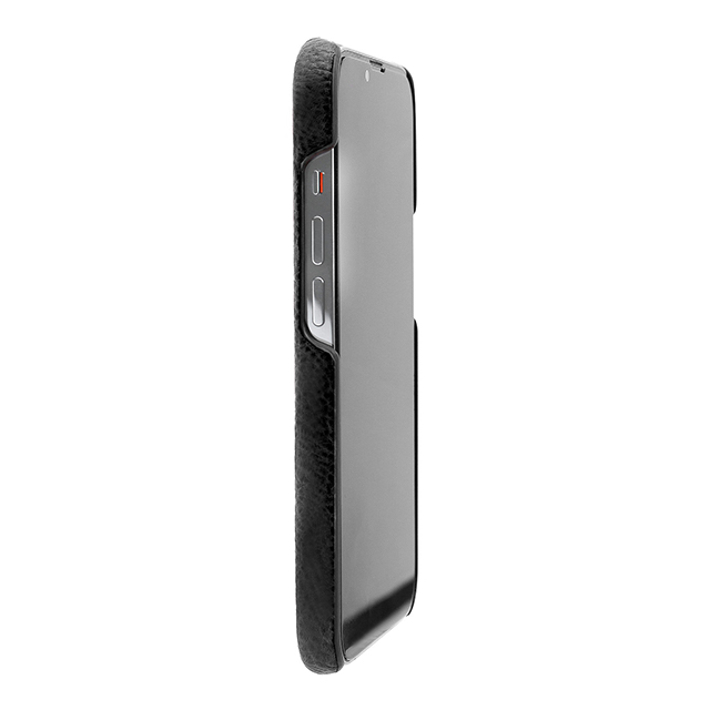 【iPhone13 Pro ケース】PIERROT LUX イタリアンレザーバックカバー (ブラック)サブ画像