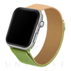 【Apple Watch バンド 41/40/38mm】ステンレスマグネット式 グラデーションバンド (ゴールド/グリーン) for Apple Watch SE/Series7/6/5/4/3/2/1