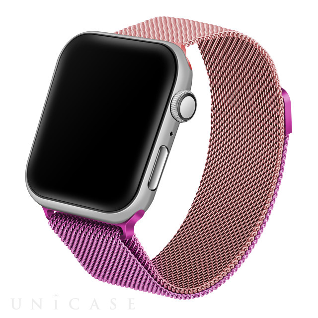 Apple Watch バンド 41/40/38mm】ステンレスマグネット式 グラデーションバンド (ピンク/パープル) for Apple Watch  SE/Series7/6/5/4/3/2/1 iQ Labo | iPhoneケースは UNiCASE
