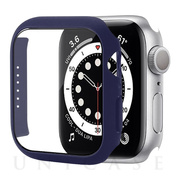 【Apple Watch ケース 45mm】液晶ガラス付きPCカバー (ネイビー) for Apple Watch Series9/8/7