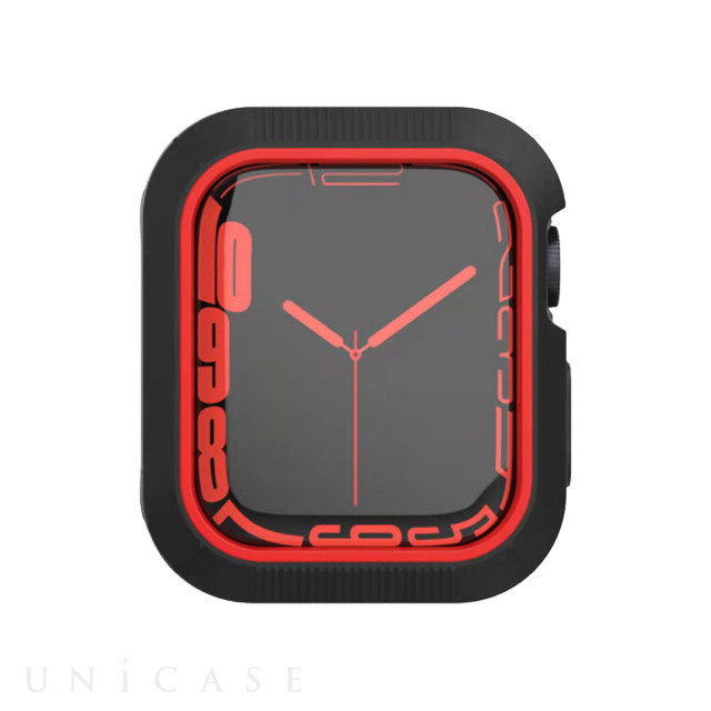 【Apple Watch ケース 41mm】ツートンケース (ブラック×レッド) for Apple Watch Series9/8/7