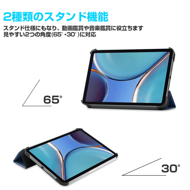 【iPad mini(8.3inch)(第6世代) ケース】レザーケース (ネイビー)サブ画像