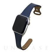 【Apple Watch バンド 45/44/42mm】ピンバックルスリムウェーブ (ネイビー) for Apple Watch SE/Series7/6/5/4/3/2/1