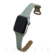 【Apple Watch バンド 41/40/38mm】ピンバックルスリムウェーブ (ライトグリーン) for Apple Watch SE/Series7/6/5/4/3/2/1