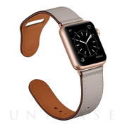 【Apple Watch バンド 45/44/42mm】ピンバックル レザー (アイボリー) for Apple Watch SE(第2/1世代)/Series8/7/6/5/4/3/2/1