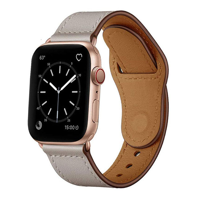 【Apple Watch バンド 49/45/44/42mm】ピンバックル レザー (アイボリー) for Apple Watch Ultra2/1/SE(第2/1世代)/Series9/8/7/6/5/4/3/2/1goods_nameサブ画像