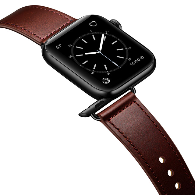 【Apple Watch バンド 49/45/44/42mm】ピンバックル レザー (レトロキャメル) for Apple Watch Ultra2/1/SE(第2/1世代)/Series9/8/7/6/5/4/3/2/1サブ画像
