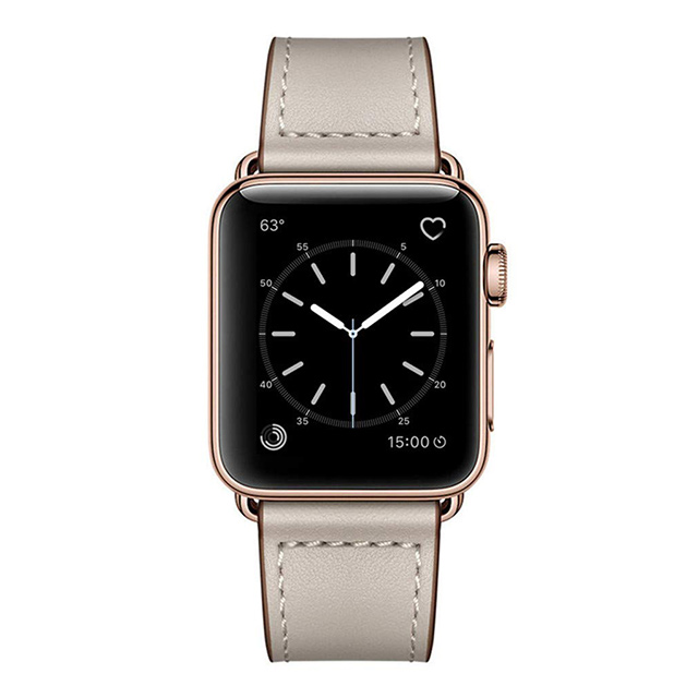 【Apple Watch バンド 41/40/38mm】ピンバックル レザー (アイボリー) for Apple Watch SE(第2/1世代)/Series9/8/7/6/5/4/3/2/1goods_nameサブ画像