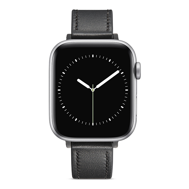 【Apple Watch バンド 49/45/44/42mm】ピンバックル レザー 本革細身 (ブラック) for Apple Watch Ultra2/1/SE(第2/1世代)/Series9/8/7/6/5/4/3/2/1サブ画像