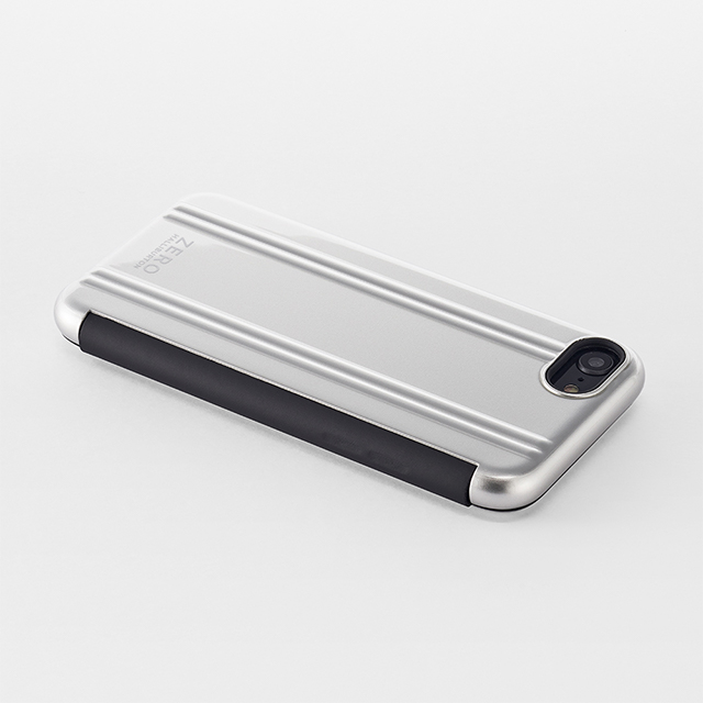【iPhoneSE(第3/2世代)/8/7 ケース】ZERO HALLIBURTON Hybrid Shockproof Flip case for iPhoneSE(第3世代)(Blue)
