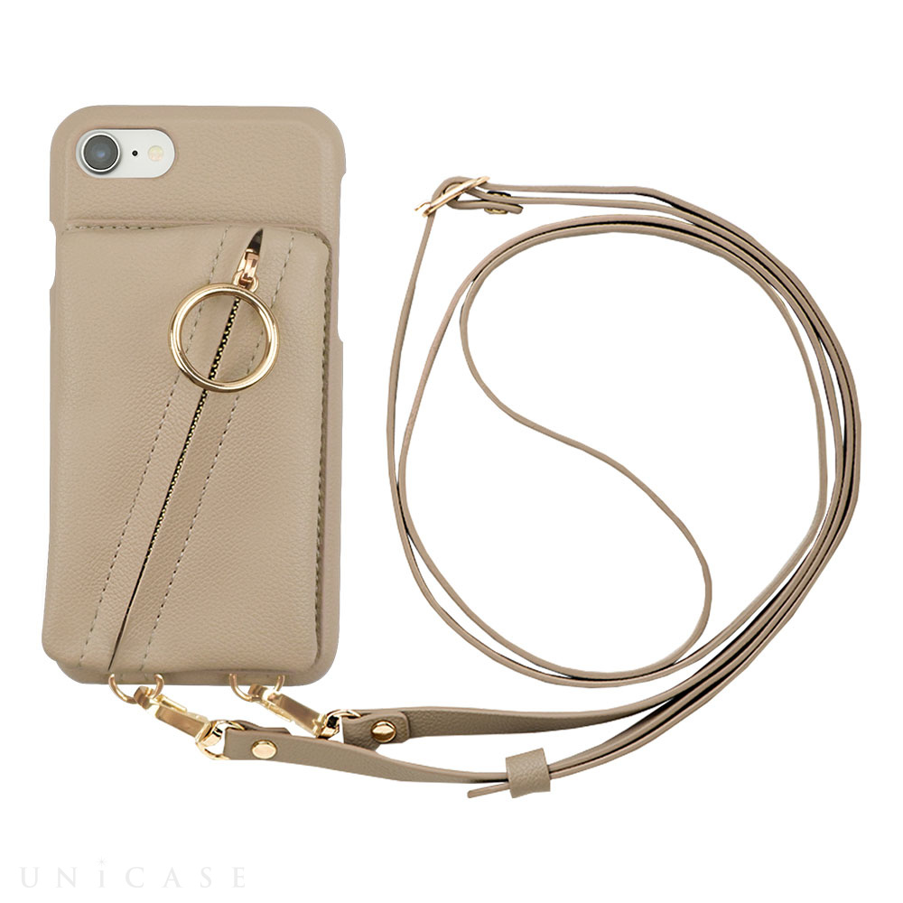 Clutch Ring Case for iPhoneSE(第3世代)(beige)