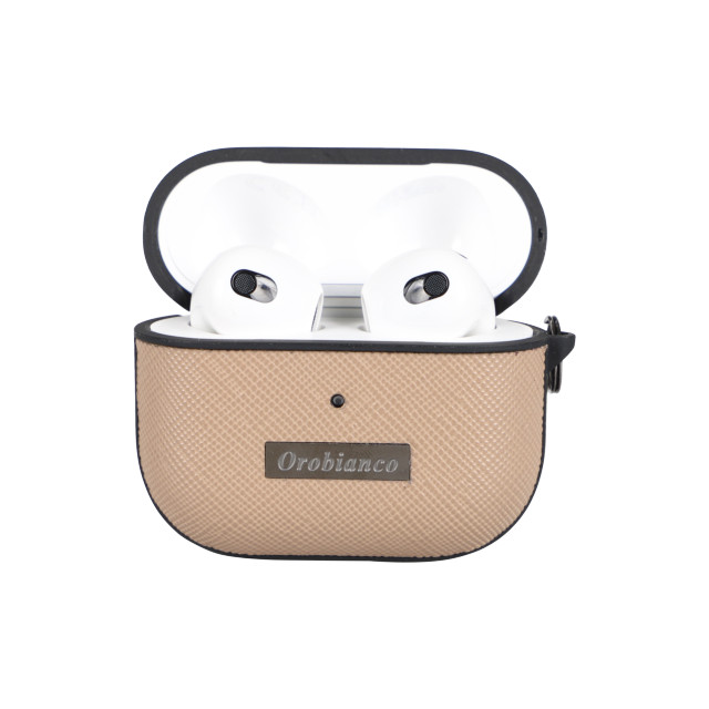 【AirPods(第3世代) ケース】“スクエアプレート” PU Leather Case (TAUPE)goods_nameサブ画像