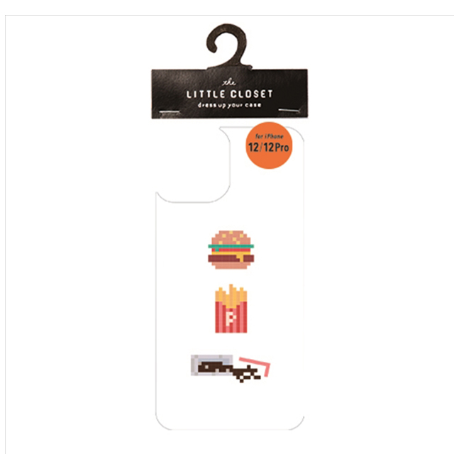 LITTLE CLOSET iPhone12/12 Pro 着せ替えフィルム (3-pixel burger)goods_nameサブ画像