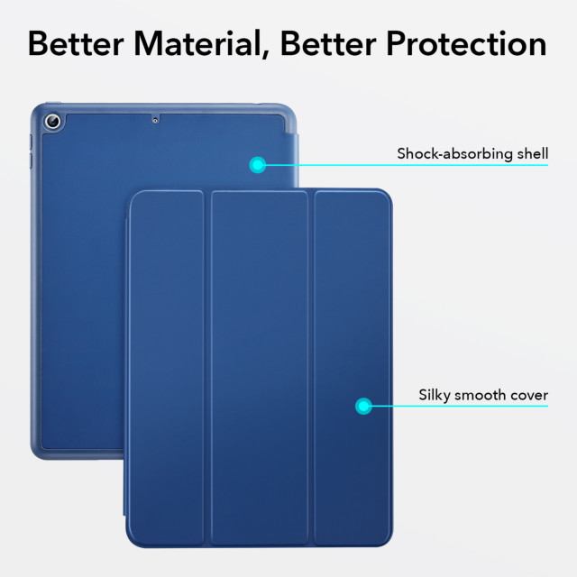 【iPad(10.2inch)(第9/8/7世代) ケース】ESR Rebound Magnetic (Navy Blue)