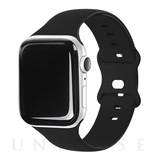 【Apple Watch バンド 41/40/38mm】SILICONE BAND (ブラック) for Apple Watch SE(第2/1世代)/Series9/8/7/6/5/4/3/2/1