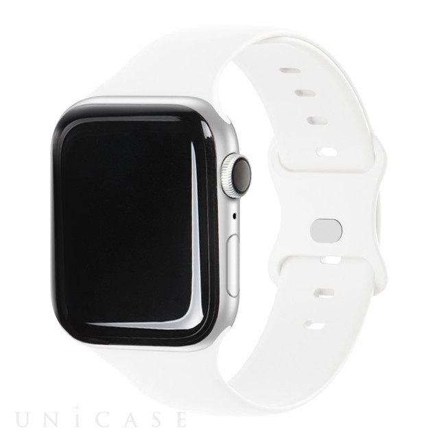 【Apple Watch バンド 41/40/38mm】SILICONE BAND (ホワイト) for Apple Watch SE(第2/1世代)/Series9/8/7/6/5/4/3/2/1