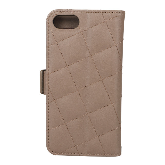 【iPhoneSE(第3/2世代)/8/7 ケース】DAISY PACH PU QUILT Leather Book Type Case (TAUPE/BLACK)サブ画像