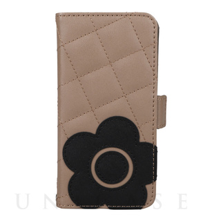 【iPhoneSE(第3/2世代)/8/7 ケース】DAISY PACH PU QUILT Leather Book Type Case (TAUPE/BLACK)