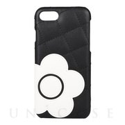 【iPhoneSE(第3/2世代)/8/7 ケース】DAISY PACH PU QUILT Leather Back Case (BLACK/WHITE)