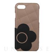 【iPhoneSE(第3/2世代)/8/7 ケース】DAISY PACH PU QUILT Leather Back Case (TAUPE/BLACK)