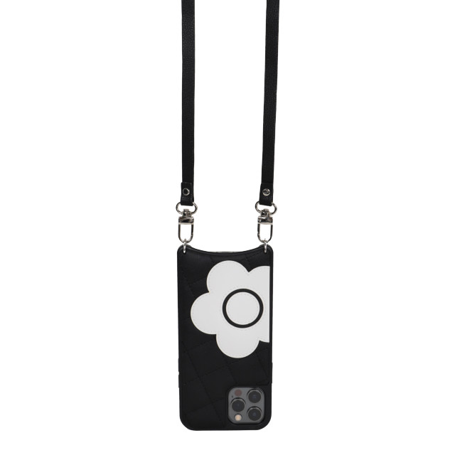 【iPhone12/12 Pro ケース】DAISY PACH PU QUILT Leather Sling Case (BLACK/WHITE)goods_nameサブ画像