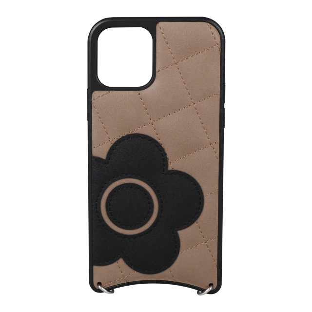 【iPhone12/12 Pro ケース】DAISY PACH PU QUILT Leather Sling Case (TAUPE/BLACK)サブ画像