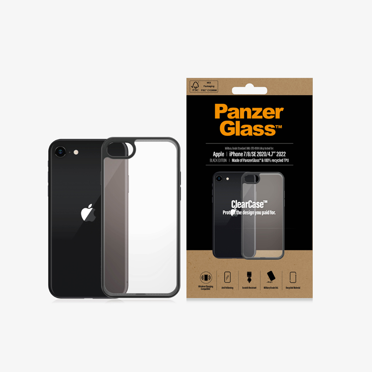 【iPhoneSE(第3/2世代)/8/7 ケース】Clear Case (Black Frame)サブ画像