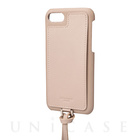 【iPhoneSE(第3/2世代)/8/7/6s/6 ケース】“Shrink” PU Leather Strap type Shell Case (Greige)