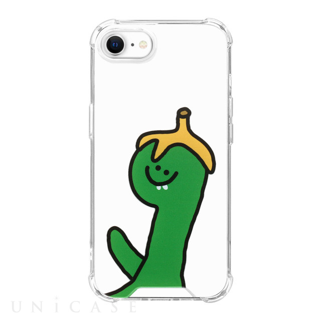 【iPhoneSE(第3/2世代)/8/7 ケース】ハイブリッドクリアケース (Green Olly with バナナ)