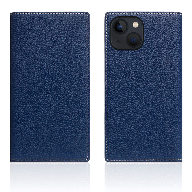 【iPhone13 mini ケース】Full Grain Leather Case (ネイビーブルー)サブ画像