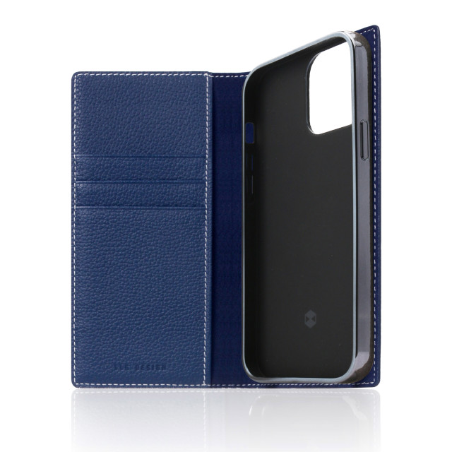 【iPhone13 mini ケース】Full Grain Leather Case (ネイビーブルー)サブ画像