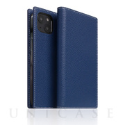 【iPhone13 ケース】Full Grain Leather Case (ネイビーブルー)