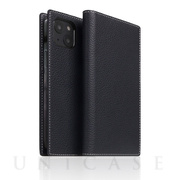【iPhone13 ケース】Full Grain Leather Case (ブラックブルー)