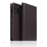 【iPhone13 Pro ケース】Full Grain Leather Case (ブラウンクリーム)