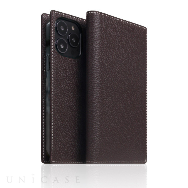 【iPhone13 Pro ケース】Full Grain Leather Case (ブラウンクリーム)