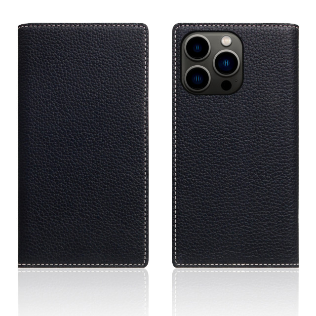 【iPhone13 Pro ケース】Full Grain Leather Case (ブラックブルー)サブ画像
