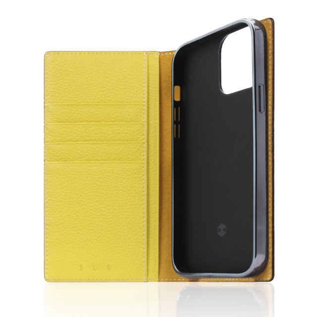 【iPhone13 ケース】Neon Full Grain Leather Case (レモン)サブ画像